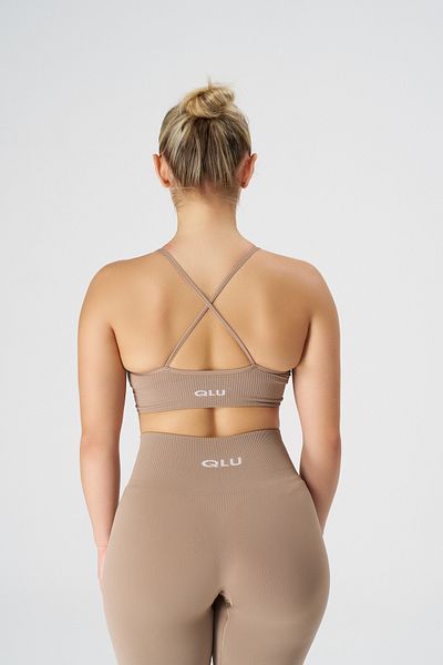 qlu Light Brown Seamless Women's Triangle Bra - Attractive Collection Sports Bra