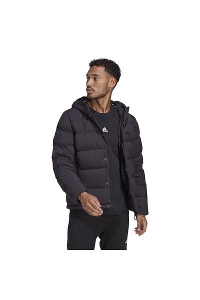 adidas Men's Helionic Hooded down Coat Black Coat Hn5640
