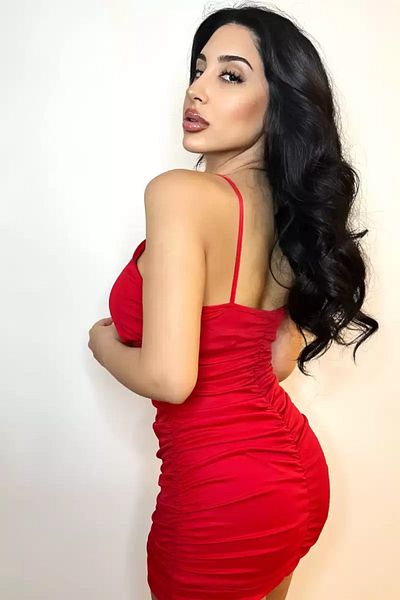 The Endless Love Red Gathered Stylish Strap Fancy Dress