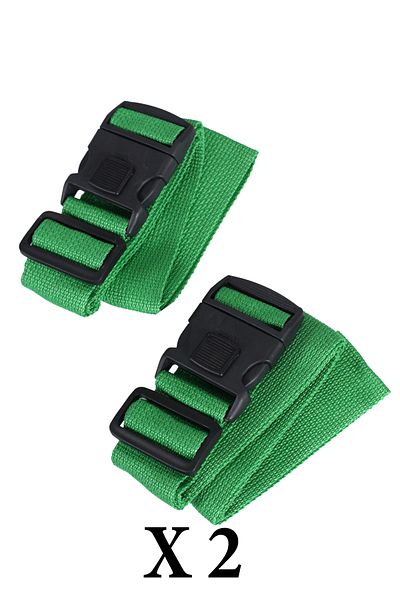 Metropolitan Green Safety Belt - Luggage Suitcase Bag, Locked, 2 Pieces