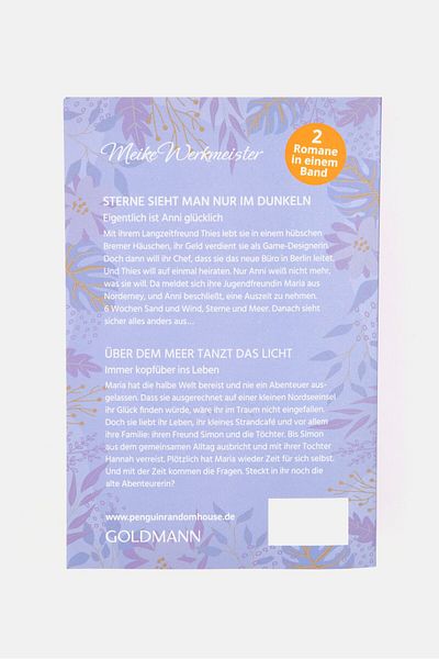 Tchibo Germany Language Double Novel Winter Wonder Time And Snowflake Dreams, Blue Combo