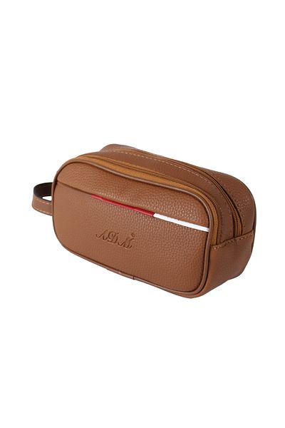 ADM Tommy Faux Leather Shaving Travel Bag, Handbag