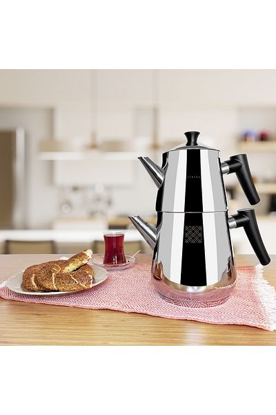 Serenk Definition Stainless Steel Tea Pot Set, 18-10 Stainless Steel Tea Kettle