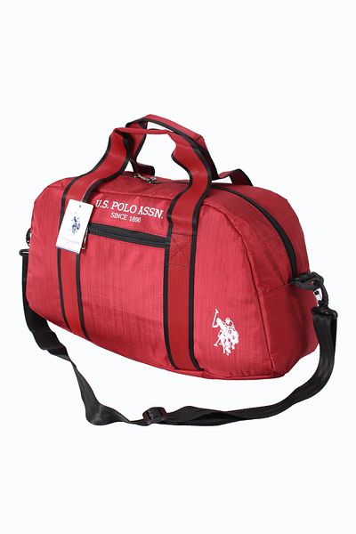U.S. Polo Assn. Plduf23820 حقيبة دفل متوسطة الحجم - أحمر