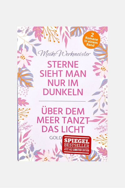 Tchibo Germany Language Double Novel Winter Wonder Time And Snowflake Dreams, Blue Combo