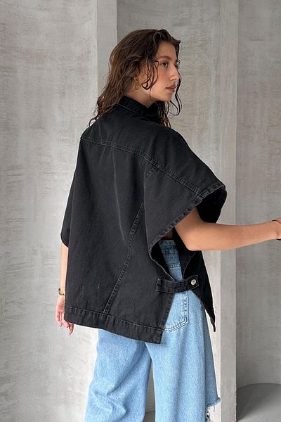 ZAROLİ Jachetă de buzunar fără mâneci din denim
