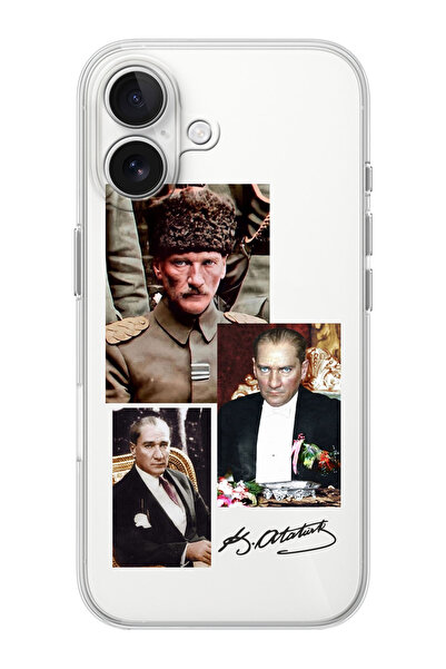 shoptocase Iphone 16 Uyumlu ATATÜRK Desenli Telefon Kılıfı
