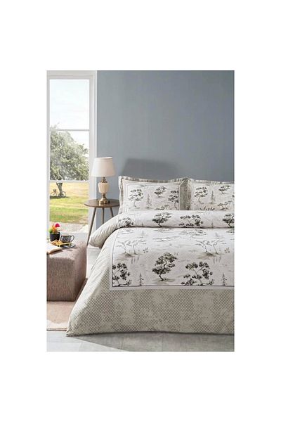 BUĞLEM EVENT Double Ranforce Duvet Cover Set - Toile de Jouy Beige