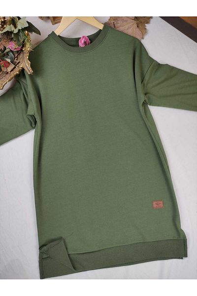 ALMİNA Two Yarn Cotton Combed Tesetures Tunic Sweatshirt