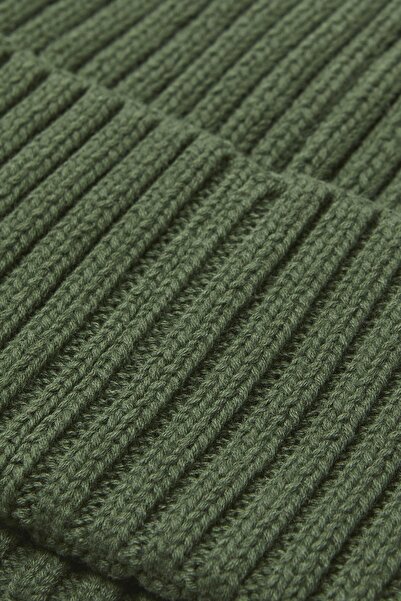 Jack & Jones Jacprime Noos Khaki Cotton Beanie - 12254346