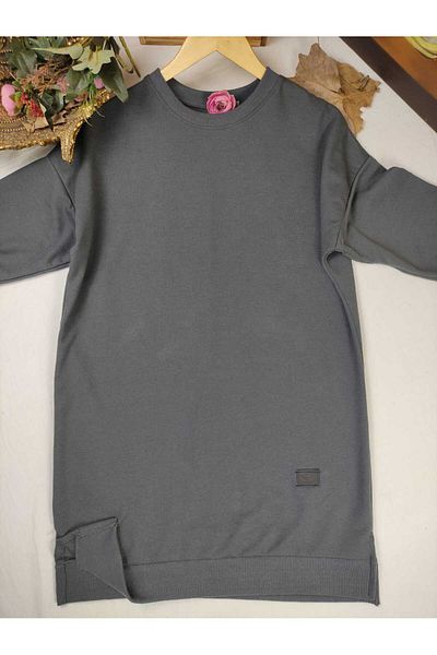ALMİNA Two Yarn Cotton Combed Tesetures Tunic Sweatshirt