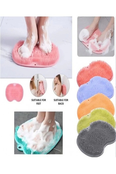 UGA İthalat فرشاة استحمام سيليكون للتقشير وتدليك القدمين مع ممص للتركيب على ا...