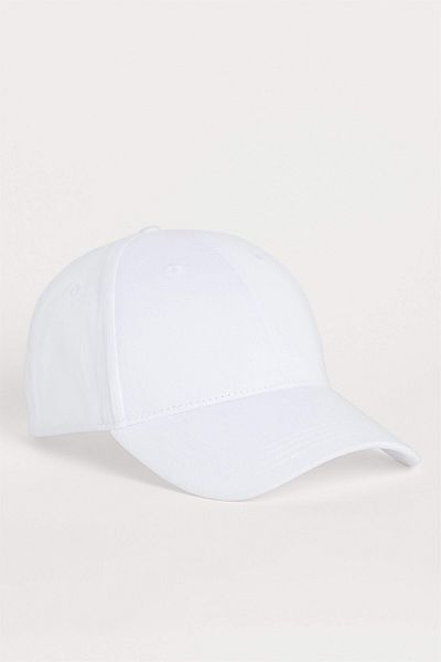Külah 100% Cotton Men's Hat with Metal Lock Gabardine Cap - White