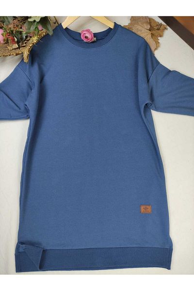 ALMİNA Two Yarn Cotton Combed Tesetures Tunic Sweatshirt