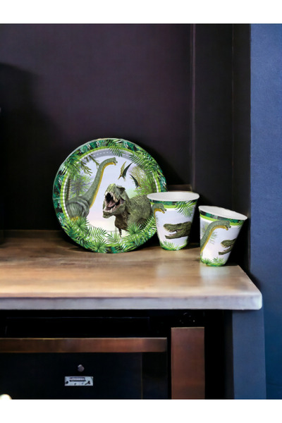 LASAGNA STORE Πιάτα και ποτήρια Jurassic Park 16 τεμαχίων - Προμήθειες για σε...