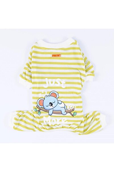 Pawstar Yeşil Just More Kedi Köpek Pijaması - Kedi Köpek Tulumu - Kedi Köpek Kıyafeti