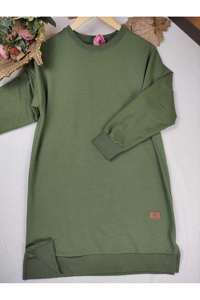 ALMİNA Two Yarn Cotton Combed Tesetures Tunic Sweatshirt