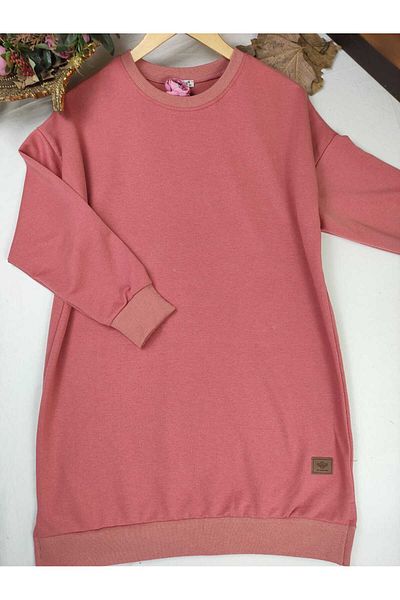 ALMİNA Two Yarn Cotton Combed Tesetures Tunic Sweatshirt