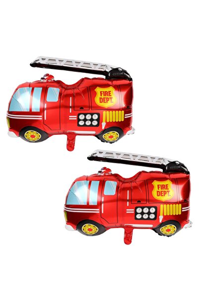 kidspartim 2 Pieces Fire Department Foil Balloon 18 Inch