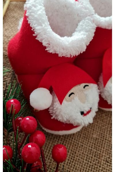 İMRENBEBEGİYİM New Year's Christmas Slippers - Rattle Baby Home Shoes