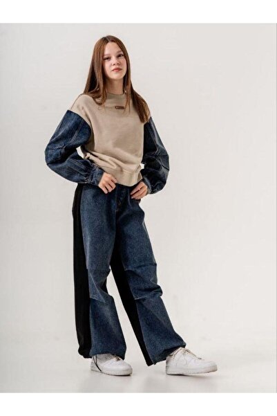 Zekids Детска сезонна дънкова блуза с 3 нишки