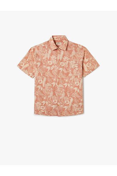 Koton Short Sleeve Shirt Buttoned Patterned Cotton