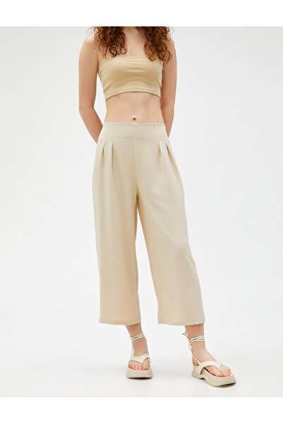 Koton Šipky s širokými nohavicemi s vysokým pasem