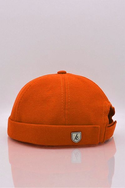 Külah Men's Hipster Premium Cap Orange Docker Hat