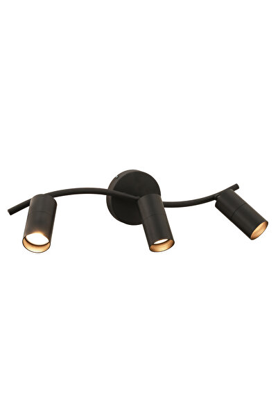 Apliqa مصباح حائط حديث 3 قطع باللون الأسود من دوسان