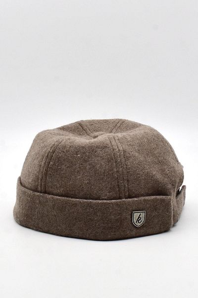 Külah Men's Street Style Wool Brimless Hat Docker Cap