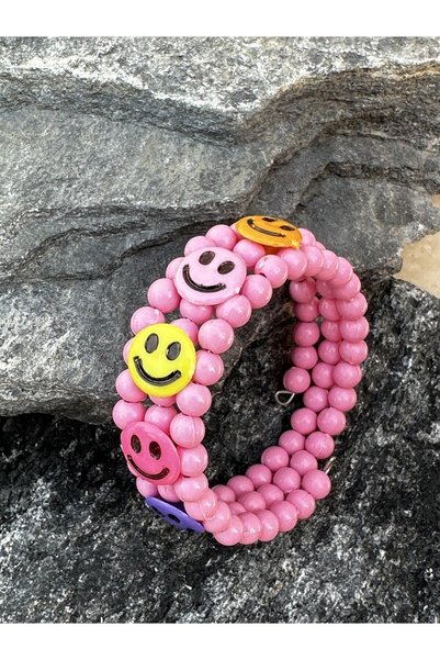 Medusa Accessories Smiley Face Beaded Children's Bracelet