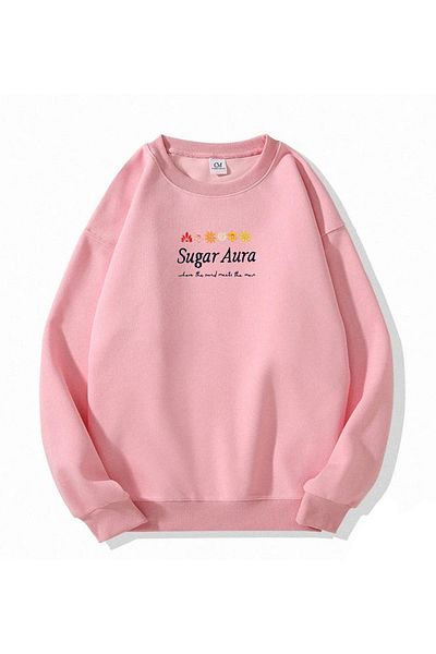 COMBİNE MİCHAİL Hanorac de damă Sugar Aura - Broderie Florală, ROZ