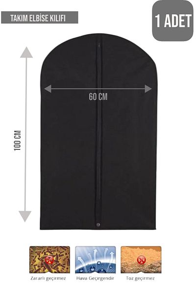 CocoVia Husă pentru costum Fermoar Îmbrăcăminte Jachetă Protector Geanta - Organizator pentru dulap (1 bucată)