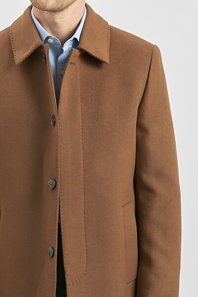 İmza Taba Cashmere Comfortable Cut Baby Collar Classic Coat - Καπιτονέ επένδυση 1008245161