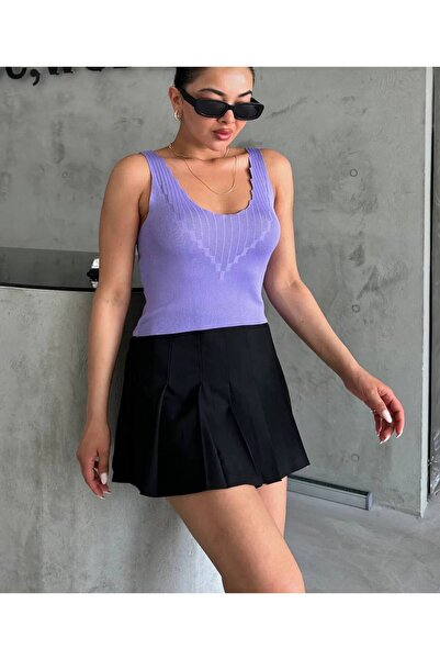 aytenli Zigzag U-izrez, debela traka, jednobojna pletenina Sa likrom standard...