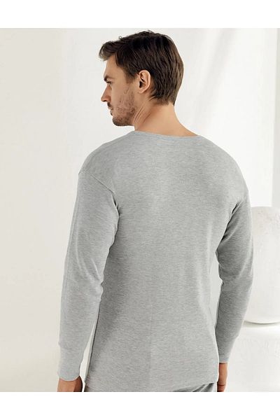 BEYAZTOPTAN Ανδρικά εσώρουχα Interloek Crew Neck E016 - Γκρι
