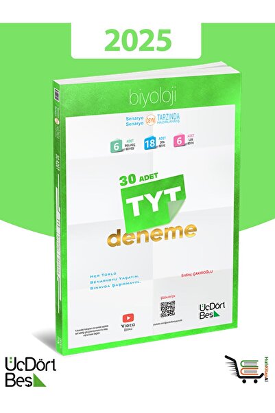 Üç Dört Beş Yayıncılık 345-2025 Model 30'lu TYT Biyoloji Denemesi