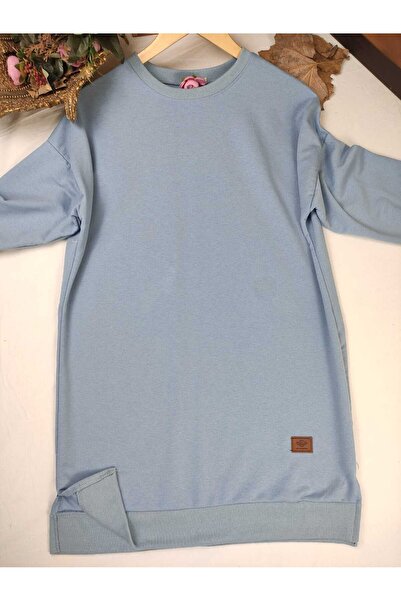 ALMİNA Two Yarn Cotton Combed Tesetures Tunic Sweatshirt