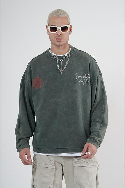 king brich Φούτερ Unisex με λαιμόκοψη μπροστά και πίσω με στάμπα που πλένεται