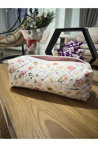 nartella Elittle Floral Pattern Hair Styling Travel Makeup Bag 2XL Large Size