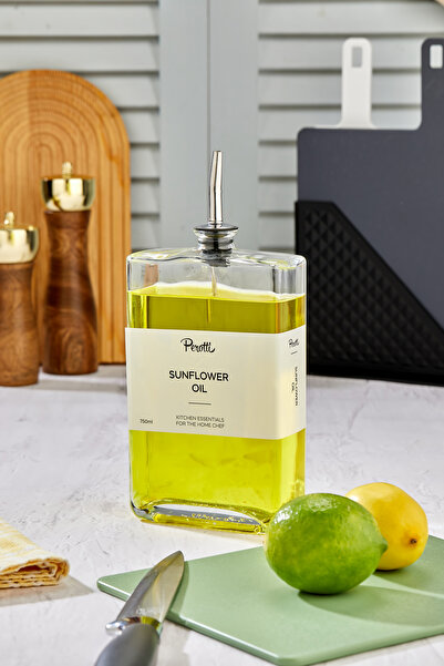 EMBazaar 750ml Capacity Stylish Silver Sauce Bowl - Glass Oil Bowl, Vinegar Bowl