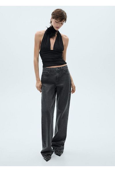MANGO Woman Halter Collar Lureks Knitwear Blouse