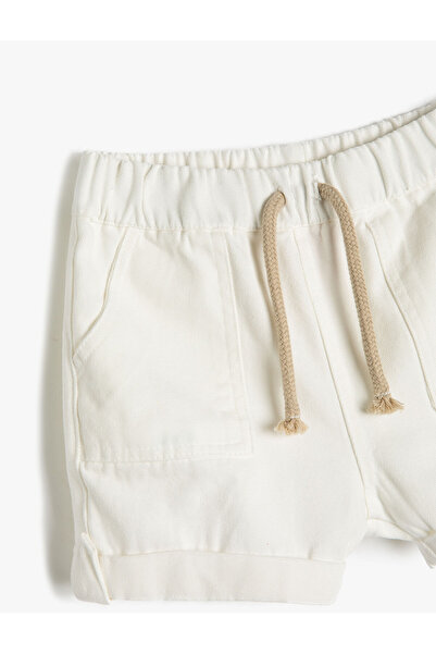Koton Şort Beli Bağlamalı Cepli Pamuklu