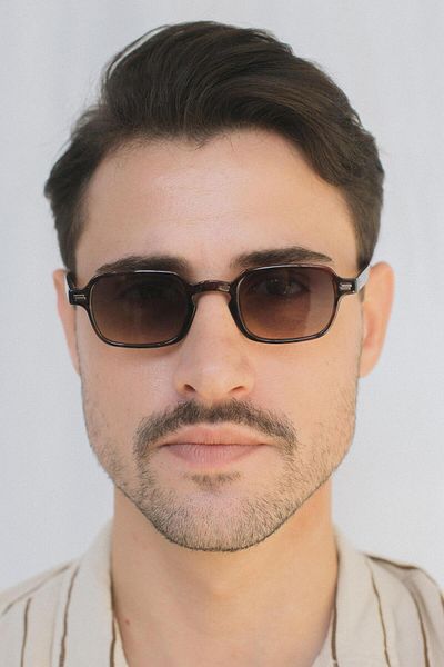 Bilge Karga Zenow Leopard Brown Gradient Men's Sunglasses
