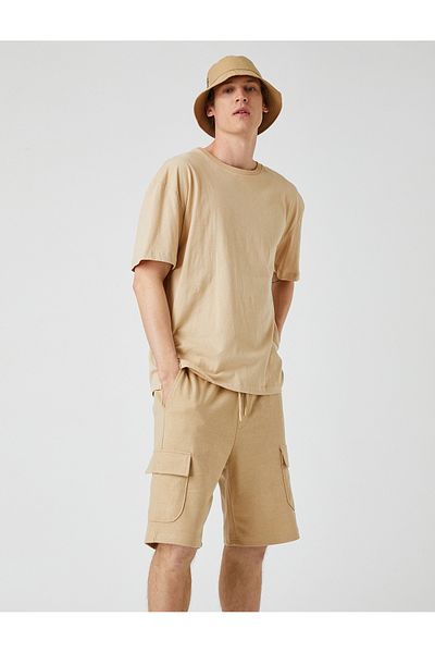 Koton Cargo Shorts Waist Tie Pocket Slim Fit