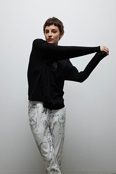 Hays Kadın Pamuklu Uzun Kollu Pijama Üstü