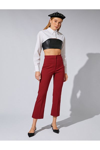 Koton High Waist and Wide Leg Trousers