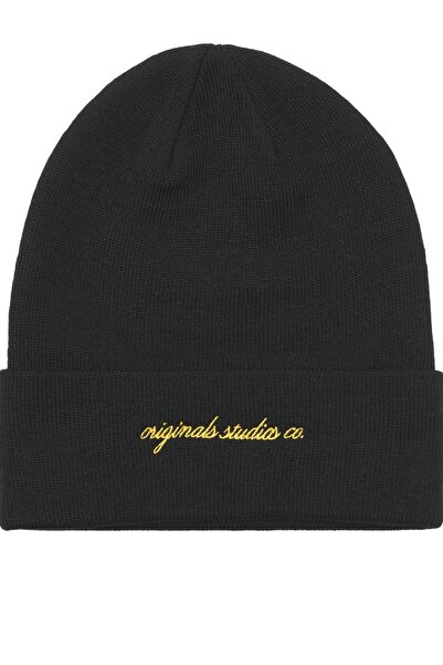 Jack & Jones JACURBAN Черна мека шапка - 12263465