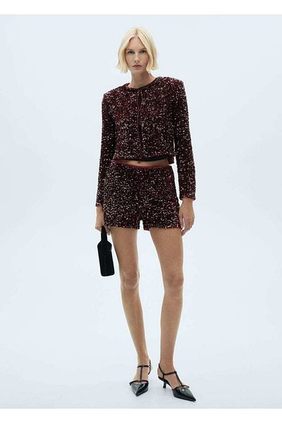 MANGO Woman Jacke mit Pailletten