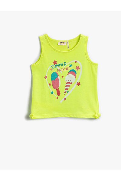 Koton Undershirt Ice Cream Printed Crew Neck